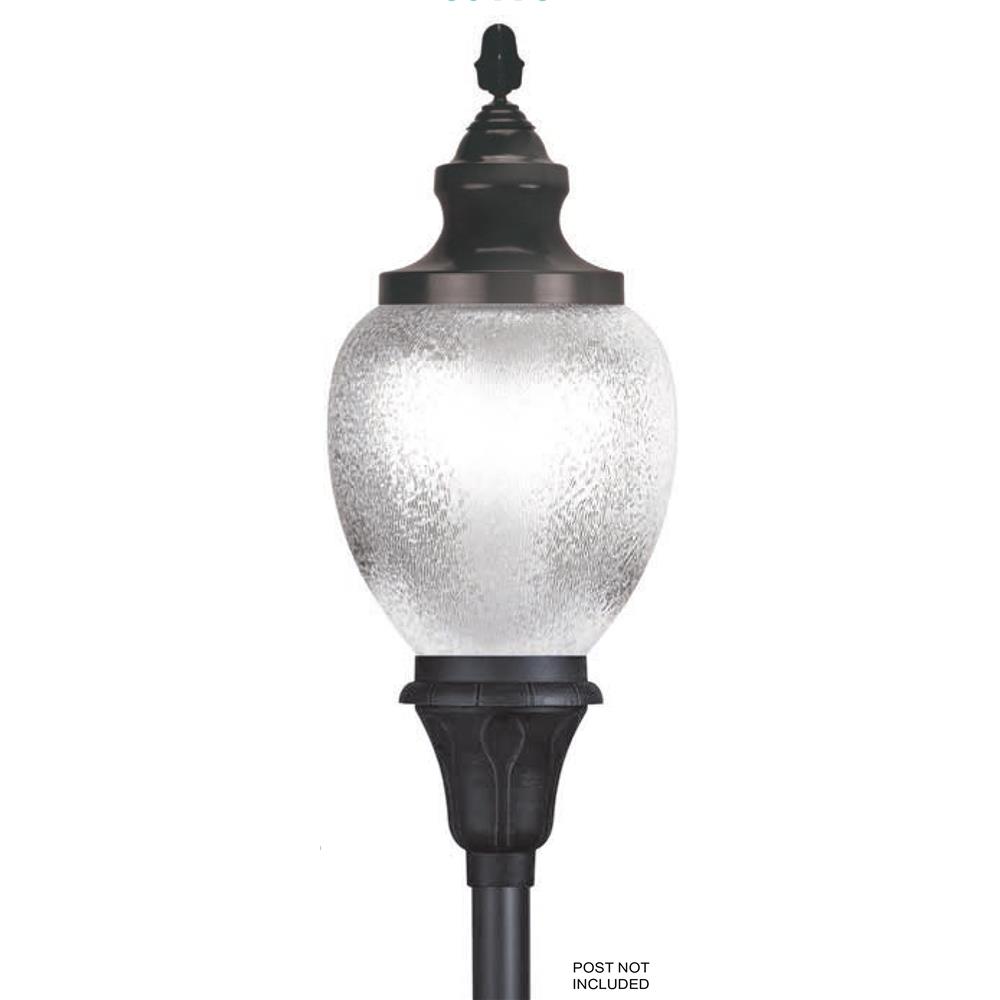 Wave Lighting C91TC-WH Commercial Park Place Series Small Hood Style A Post Light in White